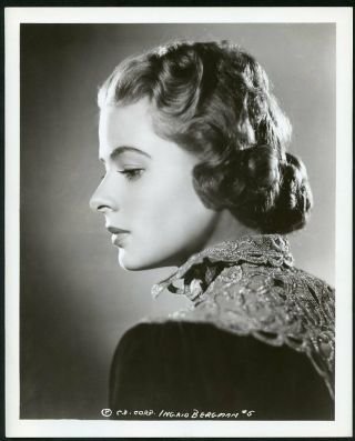Ingrid Bergman In Portrait Vtg 1940s Columbia Pictures Photo