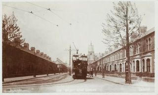 Tram On Splott Road Cardiff Vintage Postcard 1905