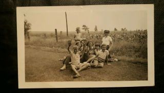 Vintage Old 1939 Photo School Children Group (4 1/2 " X 2 3/4 ")