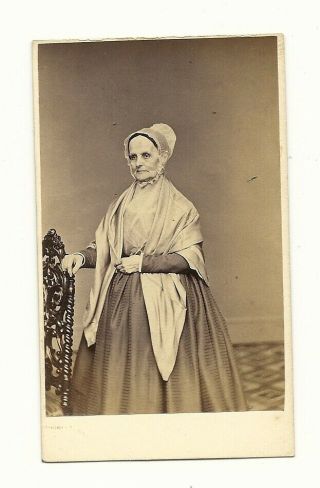 1860s Philadelphia Cdv Of Abolitionist Lucretia Mott - Gutekunst Image