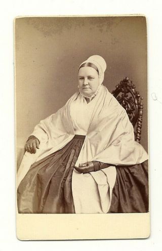 1870s Philadelphia Cdv Of Abolitionist Eliza P.  Gurney - Friend Of Lincoln