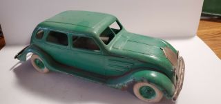 Kingbury Pressed Steel Airflow Sedan Car Antique Old Vintage Toy