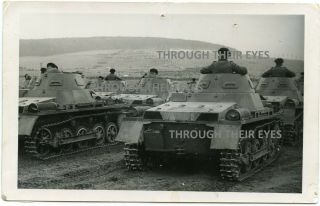 2 Ww2 German Photos Postcards Mk I Panzers Tanks Wwii