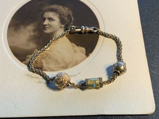 Antique Vintage Victorian Gold Filled Bracelet With 3 Slides