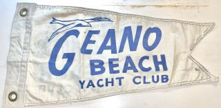 Vintage Geano Beach Yacht Club Flag