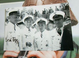 Erich Topp (u - 552) German Ww2 U - Boat Ace Knights Cross Winner Signed Photo