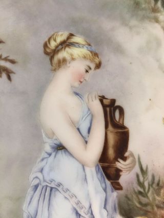 1868 Charles Field Haviland CFH Limoges France Hand Painted Figural Tile Plaque 6
