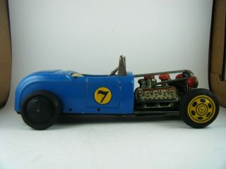 Vintage Bandai Tin Friction 1932 Ford Flathead V8 Hot Road Roadster Car 2