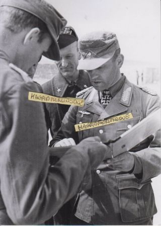Ww2 Press Photograph Afrika Korps General Ritterkreuz Top