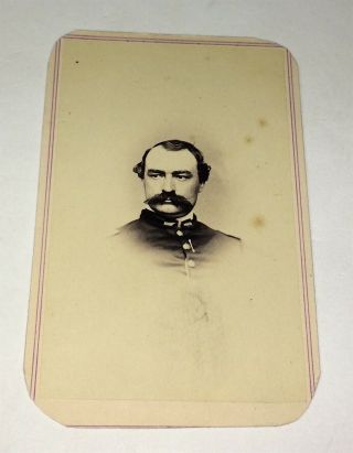 Rare Antique American Civil War Union Officer Philadelphia PA Military CDV Photo 2