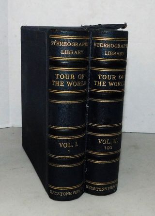 100 Keystone Vintage Stereograph Stereoview Cards " Tour Of The World " Boxed Set