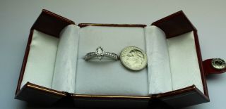 1/3cttw Marquise diamond engagement ring HISI314kt w.  gold size 7 VINTAGE STYLE 6