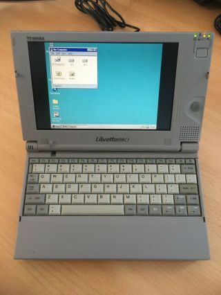 Rare Vintage Toshiba Libretto 110ct Pentium 266mhz Mmx 64mb Umpc Dos Pc Games