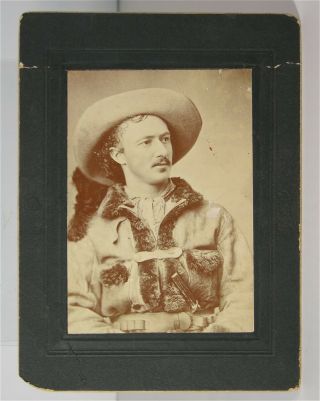 1870s Buffalo Bills Wild West Cabinet Card Photograph Of Texas Jack Omohundro