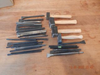 Vintage Sculpture House Hammer Stone Carving Chisel Work Tools