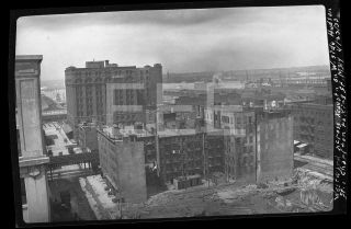 1930 Hudson St Construction Manhattan Nyc York City Old Photo Negative H102
