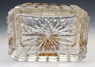 ANTIQUE 19thC.  FRENCH ORMALOU GILT BRONZE MOUNTED CUT CRYSTAL BOX Attr.  BACCARAT 6