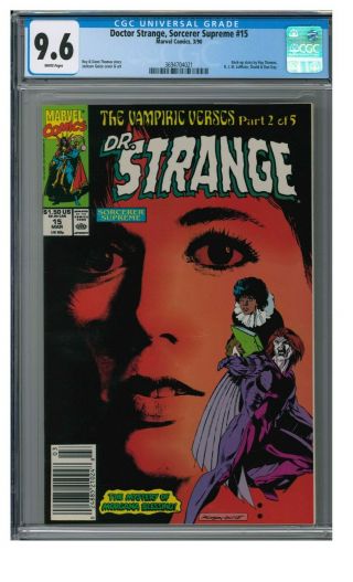 Doctor Strange,  Sorcerer Supreme 15 (1990) Amy Grant Law Suit Cgc 9.  6 Eb182