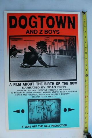Dogtown And Z - Boys Jay Adams Zephyr Vans Venice Usa Vintage Skateboarding Poster