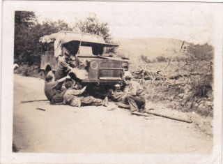 British Army Ww2,  British Truck,  Captured Flag.  Orig Photo.