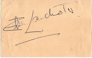 Elsa Lanchester " Bride Of Frankenstein " Vintage Signed Album Page Autographed