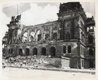 World War Ll Bombing Of Berlin School Of Engineering In Ruins - 1945