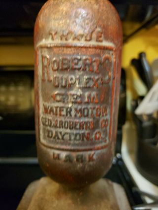 Very Rare Vintage Roberts Ouplex Gem Water Motor Geo.  J Robert 
