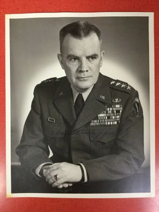 Anthony C.  Mcauliffe Signed Photo - Ww2 General Battle Of The Bulge Army Command