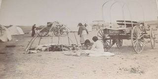 Cabinet photo of Native American Indians in a camp Great Plains area.  4.  25 