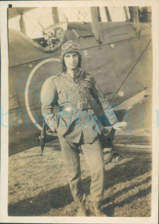 Ww1 Rfc Royal Flying Corps Officer Lt J F Young Photo By Airco Dh9