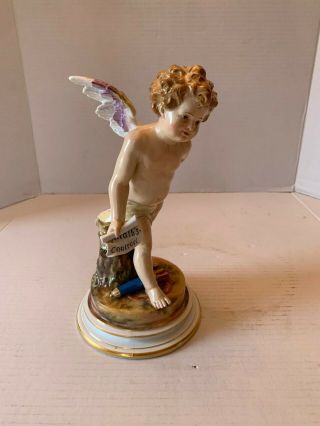 Antique Meissen porcelain group of Cupid with Marriage Contract 2