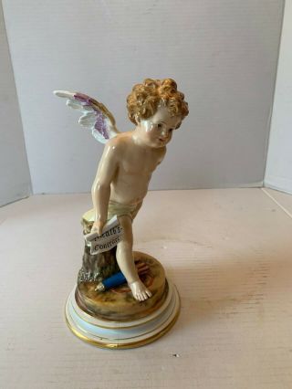 Antique Meissen porcelain group of Cupid with Marriage Contract 3