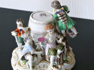 Antique Meissen Ceramic Figural Group of Five Children Harvesting Grape 19c. 2