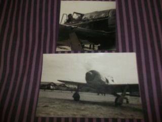 2x Orig Photo = (koku Fan Stamped) Japanese Aircraft Ww2 Focke Wulf Fw.  190