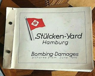 Ww2 Photo Album Of Stulcken Shipyard,  Hamburg,  Bomb Damage 1945,  11 Photos Plus