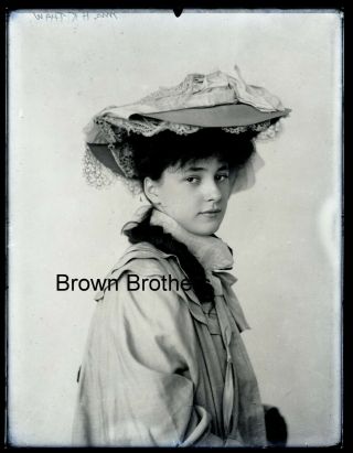 1907 NYC Harry Thaw Trial Evelyn Nesbit Portrait Glass Photo Camera Negative 1 2