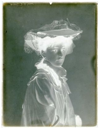 1907 NYC Harry Thaw Trial Evelyn Nesbit Portrait Glass Photo Camera Negative 1 3
