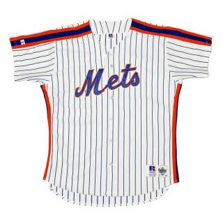 Vtg Rare Mlb York Mets Pinstriped Russell Athletic Authentic Jersey.  Size 48