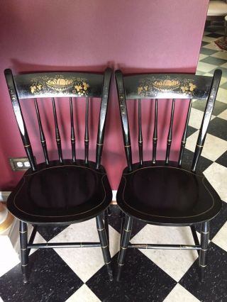 Vintage Nichols & Stone Thumb Back Side Chairs X - 40 - 1 Set Of 2
