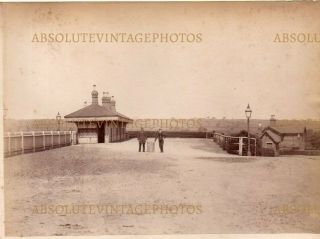 Albumen Photos Old Dalby Railway Station Near Melton Mowbray Leics Vintage C1880