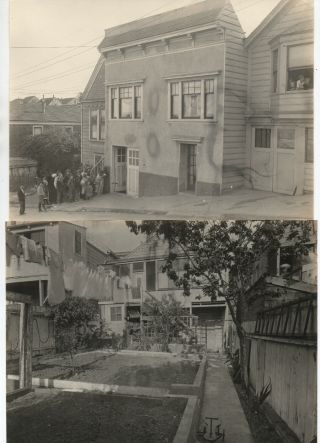 Two Large 1923 San Francisco Photos Of Murder Scene At 310 Andover Street