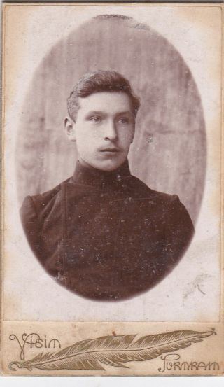 1910s Cdv Handsome Young Man Guy Student Jock Old Russian Antique Photo Gay