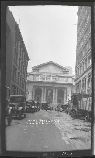 1924 Ny Public Library From 41st St Manhattan Nyc Old Sperr Photo Negative T161