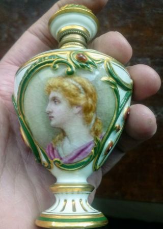 Coalport Antique 19th C Fragonard Perfume Scent Bottle Pitkin & Brown Chicago 3