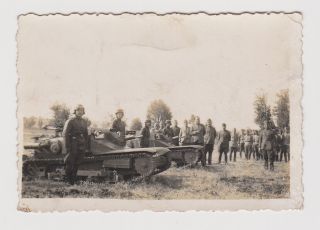 56699/ Vintage Ww2 Photo Bulgarian Army Military Tank Forces