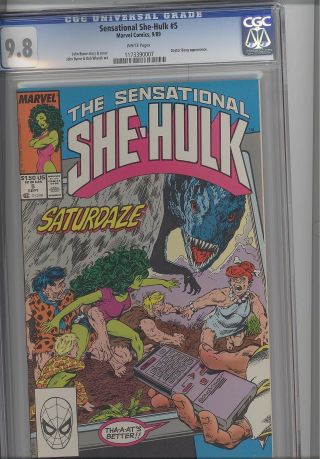 Sensational She - Hulk 5 Cgc 9.  8 Marvel 1989 John Byrne (savage) Art: Frame