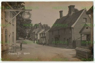 Old Pub Postcard The Swan Hoxne Suffolk Real Photo Vintage Eye 1909