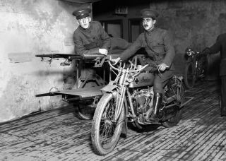 1917 Wwi Motor Cycle Ambulance,  Nyc Vintage/ Old Photo 5 " X 7 " Reprint