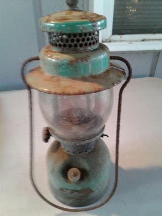 Vintage Rare Coleman Kerosene Lantern No.  234 Seafoam Green 6 3 Complete