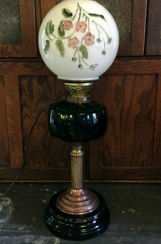 Antique Gone With The Wind Banquet Oil Lamp Gwtw Electric 1800 